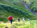The steep ascent
