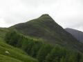 Sgorr a'Choise out of the clag from the Meall Mor side