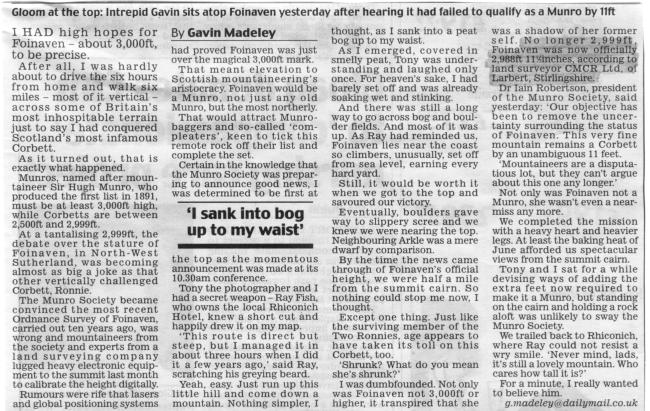 Daily Mail article 9 June 07
